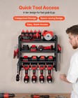 Vevor Power Tool Organizer Wall Mount 4-layer Drill Storage Rack 4 Drill Holders