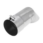 Inlet Turn Down Exhaust Tip T304 Stainless Steel Surface 3  Id Silver Tone