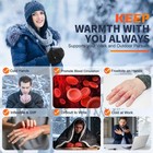 Heated Gloves For Men Women  Rechargeable Detachable Full Medium  Grey-black