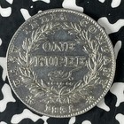 1835 India 1 Rupee Lot f0338 Silver  Nice Detail  Old Cleaning