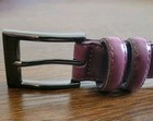 Mio Marino Men s Red Burgundy Classy Prong-buckle Leather Dress Belt Size 42