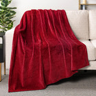 Soft Fleece Burgundy Dark Red Throw Blanket For Couch  Lightweight Plush Warm Bl