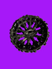 Elegant  Large  Antique  Passementerie Black Glass   Button With Pastes  1   1 4