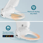 Elongated Bidet Electric Smart Toilet Seat White Wireless Remote Warm Seat New