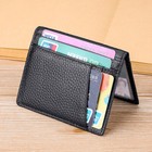 Genuine Leather Front Pocket Slim Wallet Minimalist Credit Card Holder Men Gifts