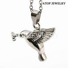 Hummingbird Cremation Jewelry Love Bird Urn Necklace Memorial Keepsake Pendant