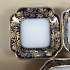 3 Haviland Limoges Salt Cellars Cobalt Blue White And Gold Porcelain 2    Square
