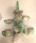 Animal Alley Unicorn 13  Plush Green White Tie-dye Vintage Stuffed Animal T7