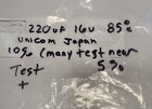 Lot Of 50 Vintage Unicon 220uf 16v 85c Axial Aluminum Electrolytic Capacitors
