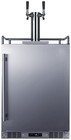 Summit Sbc683otwinbw 24 w 5 6 Cu  Ft  Built-in Double Tap Beer - Stainless Steel