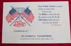 1933 Female Political Candidate Card Bible Public School Church   State Flag