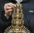 Old Tibet Bronze Gilt 1000 Arms Kwan-yin Guan Quan Yin Bodhisattva Buddha Statue