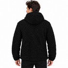 Men s Black Persian Lamb Fur Hooded Jacket Full Zip Winter Bomber Coat