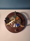 Vintage Musical Kaleidoscope Replacement Base Only     Brass wood Stand Works