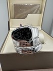 Serpenti Series Double Coil Winding Snake Shaped Women s Quartz Watch Silver