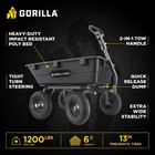 Gorilla Carts Poly Garden Dump Cart Camping Wagon  1200 Pound Capacity