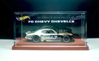 New Hot Wheels 70 Chevy Chevelle Custom Metallic Silver Black 667 Display Case