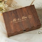 Wedding Keepsake Box With Lids  Mr And Mrs Engraved Wood Memories Box For Sto   