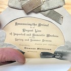 Edward Merscher Imported Woolens Spring And Summer Girl Umbrella Easel Back Sign