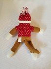 Sock Monkey 17  Plush Stuffed Animal Winter Hat And Sweater Christmas Dan Dee 