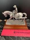 Vintage Hudson Limited Edition Fine Pewter Statue Paddock By Albert Petitto