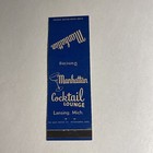 Vintage Matchbook Cover Matchcover Manhattan Cocktail Lounge Lansing Mi