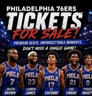 Philadelphia 76ers Tickets  Charlotte Hornetsapril 11th  Sect 106  3 Seats Avail
