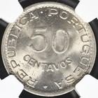 1950 Angola 50 Centavos Coin - Ms65 Ngc - Portugal Colony In Africa  Bu