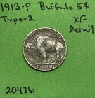 1913 P Buffalo      Indian Head Nickel 5c Xf Extra Fine Details Type 2