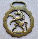 Vintage Brass Horse Medallion Pair British Decorative I d  Good Luck Amulets