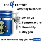 Alien Smell Proof Jar Half Oz  250ml   Separate Space For Humidity Pack To Ke   