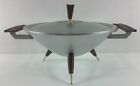 Rare 3-piece Vtg Mcm Mirro Medallion Atomic Serving Dish