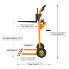 Apollolift 440lbs Warehouse Material Winch Stacker Truck Dolly 35 4  Lift Height