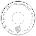 Tuvalu 2019  1 The Simpsons 1oz Silver Donut Proof Coin Box   Coa 30th Anniv