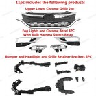 11pc For Cr-v 2015 2016 Front Chrome Grille Mesh Fog Light Headlight Bracket Kit