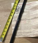 Vintage Black Fife Brass End With Instruction Sheet And Sheet Music