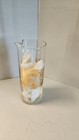 Vintage  Mcm Glass Barware Set Martini Pitcher Mixer With Stirrer Gold Pattern