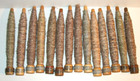 14 Vintage Wood Sewing Yarn Bobbins Spindles Spools W  Thread