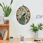 Vintage Peacock Framed Oval Wall Art Decor  Antique Botanical Peacocks Bird C   