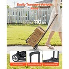 110 Lbs Load Capacity  Compact Luggage Cart With 2 Wheels   Elastic Rope