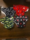 Sunbaby One Size Lot Of 4  Printed Cloth Diaper Covers