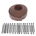 No Dig Lawn Border L-shaped Lawn Garden Edging Kit Plastic With Anchoring Spikes