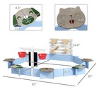 Wooden Sandbox For 3-7 Years  85  X 85  X 25   Blue