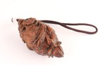 Chinese Old Boxwood Handmade Flower Frog Statue Collectable Hand Piece Netsuke