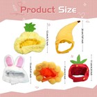 5 Pcs Hat For Cat And Small Dog pineapple Sunflower Banana Strawberry Rabbit 