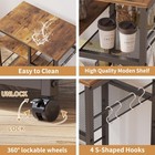 Bakers Rack Kitchen Microwave Cart   rolling Kitchen Cart With Lockable Wheels    