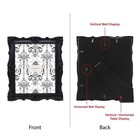 Laura Ashley 8x10 Black Ornate Textured Hand-crafted Resin Picture Frame With Ea