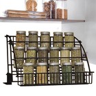 3 Tier Pull Down Cabinet Spice Rack Organizer metal Storage Shelf For Kitchen