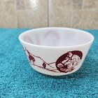 Vintage Hazel-atlas Ranger Joe Round-up Bowl Milk Glass Cereal Premium Maroon