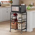3 Tier Rolling Kitchen Microwave Cart  Utility Cart   Microwave Stand